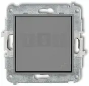Wall-mounted stair switch Karlik 27IWP-3 gray matte — single-pole two-way control