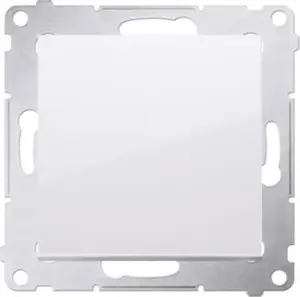 Wall-mounted stair switch Kontakt-Simon Simon 54 DW6.01/X/11 white – single-gang, no pictogram