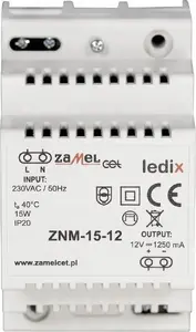 Barošanas bloks ZAMEL Ledix LDX10000020 15W balts