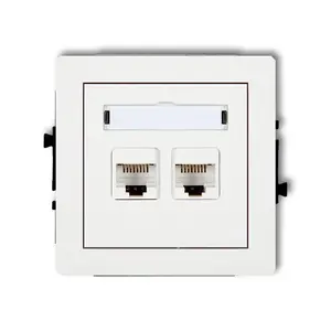 Розетка Karlik DGK-2 — 2 × RJ-45, степень защиты IP20