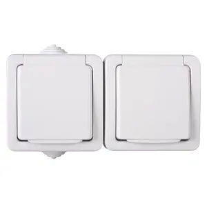 Розетка Kanlux 33497 — IP54, корпус ABS, 250 В, 16 А, глубина 144 мм