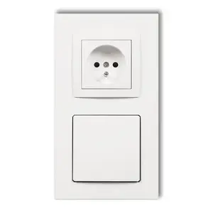Socket outlet Karlik DGV-2, IP20 protection, standard flush-mounted electrical outlet