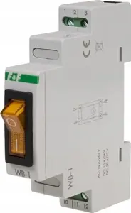 Two-position DIN-rail switch FF WB-1Y 16A 1NO 230V AC with yellow indicator