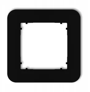 Single Rounded Matte Black Frame Karlik 12MRTZ-1 for Mini Modular Switches