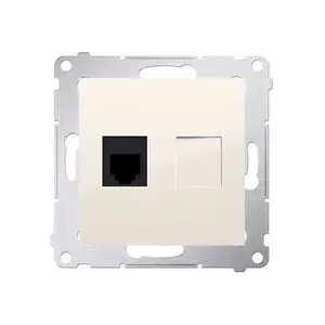 Розетка Kontakt-Simon DT1.01/41, белая, корпус пластик, IP20, 75×75×32 мм