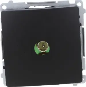Антенный розетка Kontakt-Simon Basic BMAK3.01/49 одиночный конечный модуль черный матовый