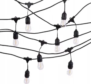 Outdoor string lights ECOLIGHT2 EC20087 — 10 m, 10×G45 E27 bulbs, 1 W LED each, 2700K warm white