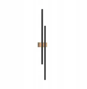 Wall lamp TKRYWULT 6416 metal industrial Scandinavian design 2x45W LED 4000–4500K black/pine