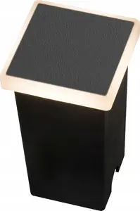 Sienas lampa Azzardo Alf Square AZ4465 1x3W LED 3000K, melns/balts