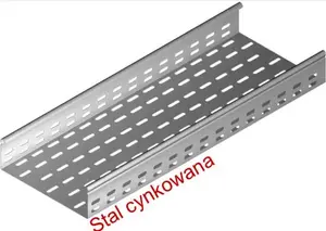 Kabeļu trauks Baks Korytko KCL/KCOL200H60/3, cinkots, platums 60 mm, garums 3000 mm, MPN 160820