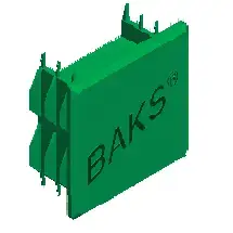 Protective Cap Baks NOW 40×40 mm green for square tubing, model 760400