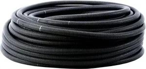 Gofrēta caurule Scame Rura FI40 PVC 750N 25 m bez pilota melna