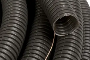 Elastīga gofrēta elektroinstalācijas caurule TTPLAST RKLSP 25/20 (25 mm) ar pilotu, 320 N, pelēka