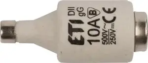 Fuse Insert Eti-Polam 10A DII gG BiWtz 500V AC / 250V DC E27 (MPN 002312404)