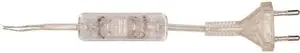 Power connection cord with switch ZAMEL SP/W-190cm 2x0.5mm² transparent (YNS10000498)