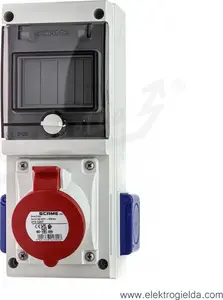 Sadales kārba Scame 4 moduļi 1x32A/380V 3P+N+E un 2x230V, modelis 632.3W