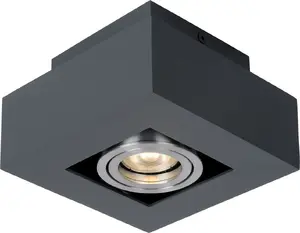 Ceiling light Italux Casemiro IT8002S1-BK/AL rectangular surface-mounted fixture black