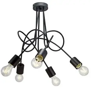 Griestu lampa ALFA Tango 5x60W modelis 23175, 5 apgaismes vietas, max 60W uz spuldzi