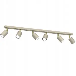 Потолочная лампа Luminex Striper 4599, 6×8W GU10, бежево-золотистая