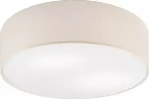 Griestu lampa LAMKUR Vivian 48529, plafons, 2×60W E27, apaļa, krēmīgi balta
