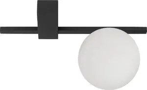 Griestu lampa NOWODVORSKI Pik 10299 — loft stila sfēra, melna un balta