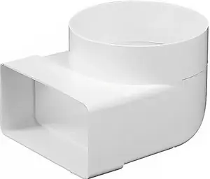 AWENTA līkums savienojums 90° 60x204 / Ø125 mm KP204-23/125