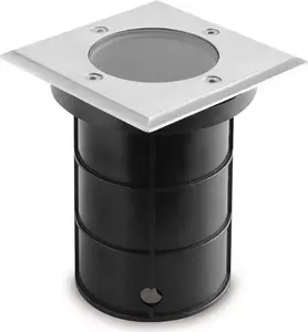 Recessed/Drive-over Floor Lamp GTV Alfa-K GU10 inox – for GU10 bulbs, stainless finish
