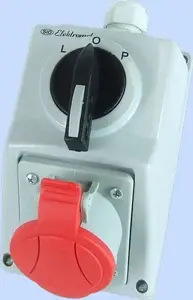Комплект для монтажа Elektromet с розеткой 5P L‑0‑P 32A IP54 модель C32‑48N (974009)