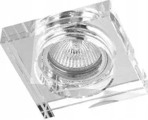 Встраиваемый галогенный светильник GREENLUX Faroform Crystal Glass-S FF002002.0 MR16 1x50W GU5.3 прозрачный/зеркальный