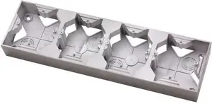 Outlet box Ospel PNP-4Y/23, Titanium finish, 297×84×34 mm