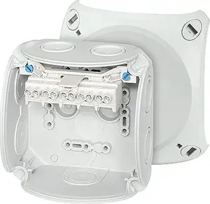 Коробка ответвительная Hensel DK 0404 GZ 104×104×70 мм IP66 5×4 мм² Cu серая