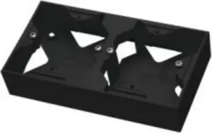 Ospel IMPRESJA double installation box PNP-2Y/33 black metallic — for IMPRESJA series switches and sockets