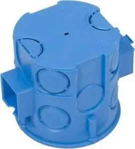 Подрозетник Simet S60Dw 34069203, монтажный, глубина 60 мм, с винтами, синий