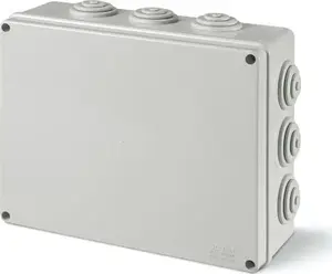 Uzstādāma savienojuma kārba Scame Scabox 685.006 virszemes 150×110×70 mm ar kabelvadēm IP55 pelēka
