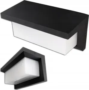 Sienas lampa LVT Lagos 7925 āra IP54 1x12W LED 4000K 840 lm ar kustības sensoru, melns/balts