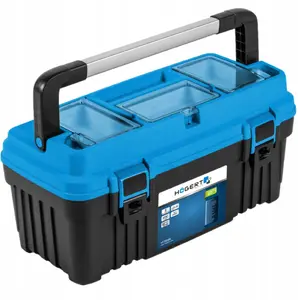 Toolbox högert technik Skrzynka narzędziowa 18 — portable metal tool box, model HT7G061