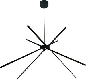 Подвесной светильник MAXlight P0412 SPIDER — металл, LED 33 Вт, 3000K, черный, стержни
