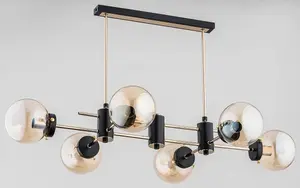 Pendant lamp ALFA Linio Sola 6-point — model 27496, multi‑bulb hanging light