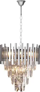 Pendant lamp MILAGRO ML5997 chrome modern — hanging ceiling light, metal finish