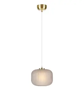 Griestu lampa Markslojd Sober E27, misiņš un caurspīdīgs stikls, Ø250 mm, 1×E27 20 W, kabelis 1,5 m