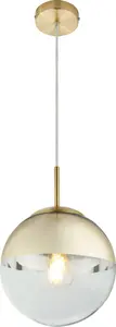 Pendant lamp GLOBO VARUS 15855, modern gold finish, hanging ceiling light