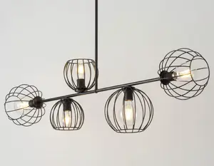 Piekaramā lampa SIGMA Madam 32368 — metāla loft stila kulons, melns
