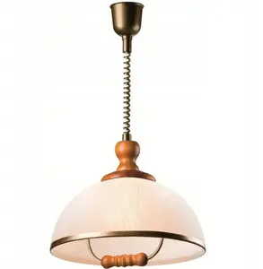 Pakaramais lukturis LAMKUR Ramona 47935, 1x60W E27, balts ar priedes apdari