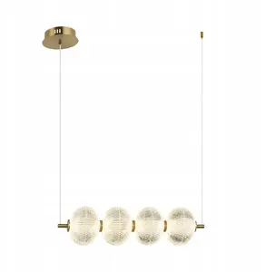 Pendant lamp Eko-Light PND-29038-4-GD — 1x19W LED 3000K 1400 lm, brass/transparent