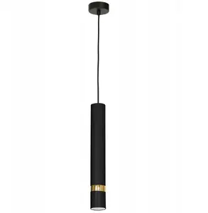 Pakarināma lampa Luminex Reno 1554, 1x GU10, 8W, melna/zelta