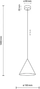 Подвесной светильник TK Lighting Cono 10058, 1x E27 15W, черный
