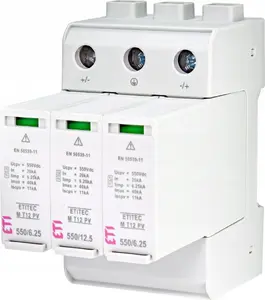 Surge Arrester for PV, Eti-Polam ETITEC M T12 PV 1100/12.5 (Type 1+2, class B/C)