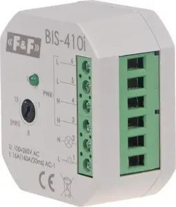 Bistabilais relejs FF BIS-410-LED-24V, 24 V DC spolē, LED indikators