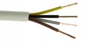 Power cable Pozostali H05VV-F 4x0.75 mm² 300/500V white reel 100 m