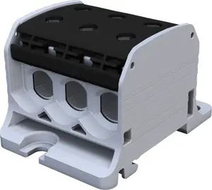 Terminal connector Simet STB 50-3 screw-type Al/Cu Simblock black (MPN 81003007)